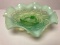 Northwood Opalescent Beaded Cable Footed Dish