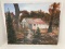 Vintage Oil On Canvas Of Barn In Woods