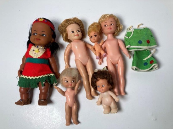 Lot of 6 Vintage Dolls