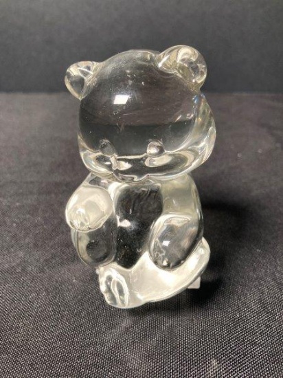 Fenton Clear Glass Bear
