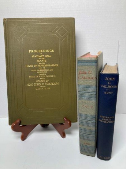 3 Vintage Books About John C Calhoun