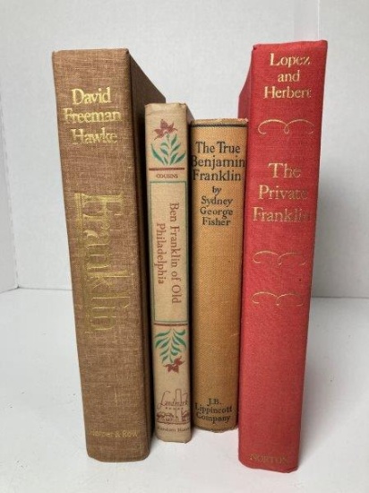 4 Vintage Books About Benjamin Franklin