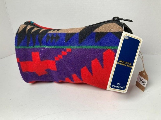 Vintage Pendleton Aztec Western Wool Blend Travel Pouch