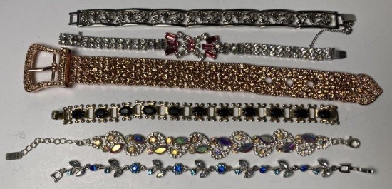 Lot of 6 Costume Jewelry Bracelets