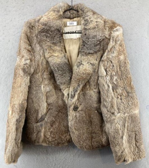 Vintage Mademoiselle Rabbit Fur Coat Size Medium