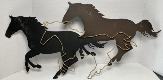 Metal Western Horse Wall Decor