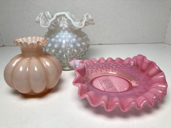 3 Vintage Fenton Art Glass