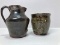 2 Piece Southern Pottery With Mini Pitcher and Small Vessel