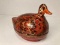 Russian Lacquer Hand Painted Duck Trinket Box