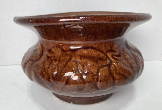 Vintage Bennington Potters Brown Glaze Spittoon