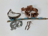 Copper and Silver Toned Costume Jewelry Lot