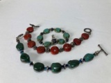 3 Beaded Gemstone Bracelets