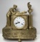 Fine c. 1810 French Empire Bronze Clock Depicting Female Artist