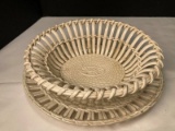 Wedgwood Creamware Basket with Underplate