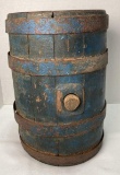 Blue Wooden Rundlet (Rum Keg)
