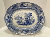Canova Stoneware Blue and White Transferware Platter