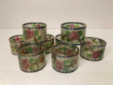 Eight Plique a Jour Napkin Rings