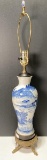 Chinese Blue and White Lamp