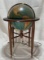 Vintage Illuminated Floor Globe