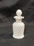 Imperial Hobnail Milk Glass Dresser Bottle with Stopper