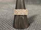 Sterling Silver Celtic Knot Band Ring Size 9