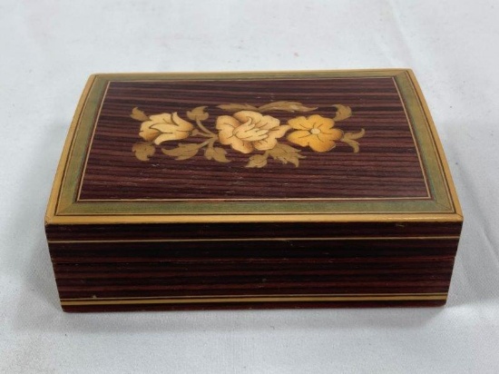 Italian Reuge Wood Trinket Box