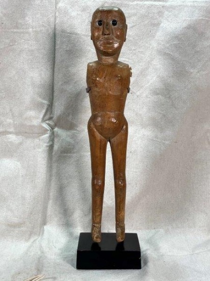 European Carved Figure on Stand