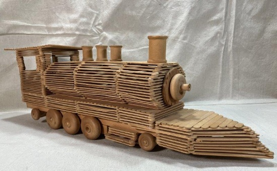 Folk Art Wood Train