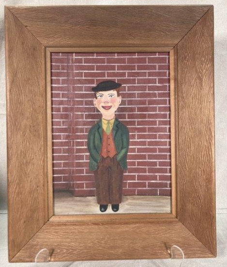Man in Suit Oil on Board