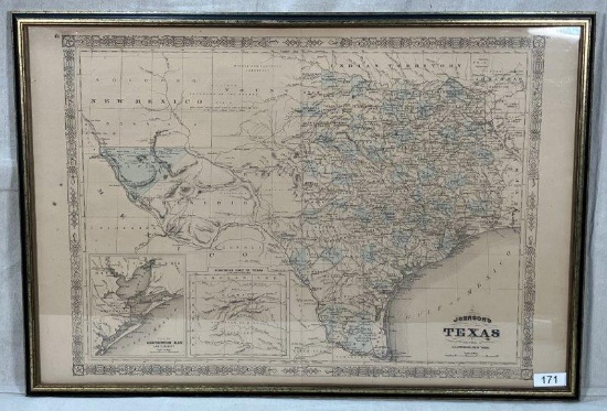 Johnsons Map of Texas