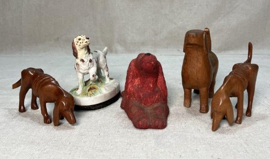 Five Figures of Dogs