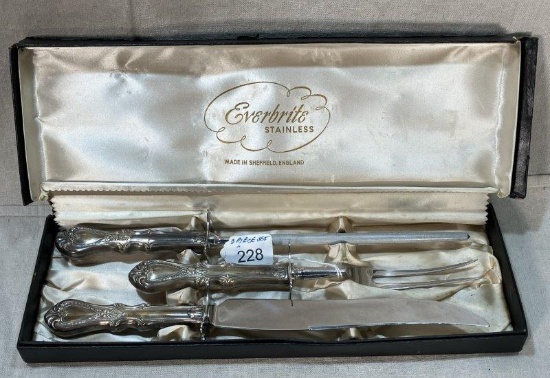 Sheffield Silver Plate Carving Set