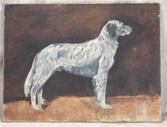 Hunting Dog Oil on Canvas