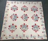 Flower Basket Applique Quilt