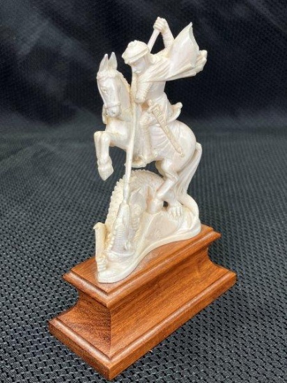 Continental Carving of St. George Slaying the Dragon | Art, Antiques ...