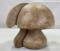 Carved Marble Mushroom Bookends
