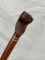 Folk Art Cane with Carved Hand