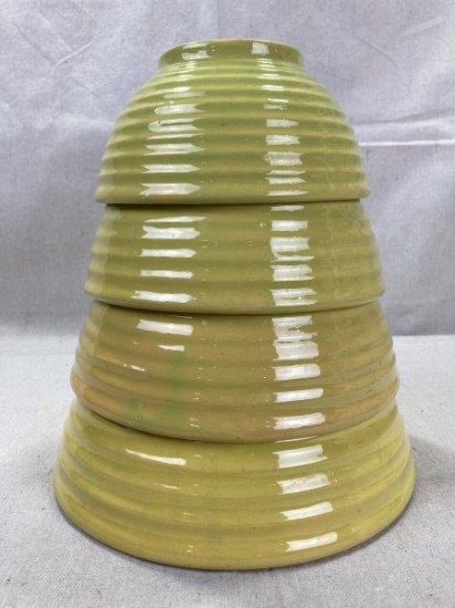 Set of 4 Bauer Ringware Bowls