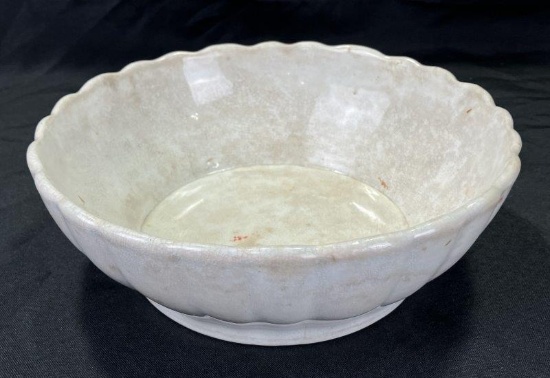 Ironstone Scalloped Edge Bowl