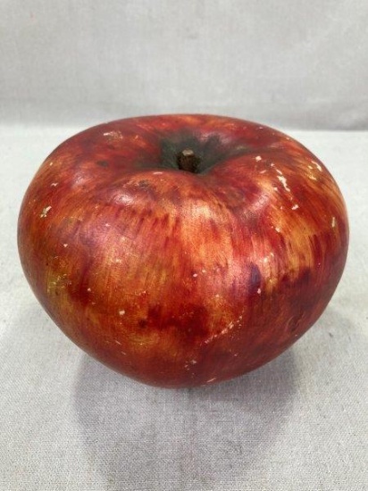Oversized Carved Alabaster Apple