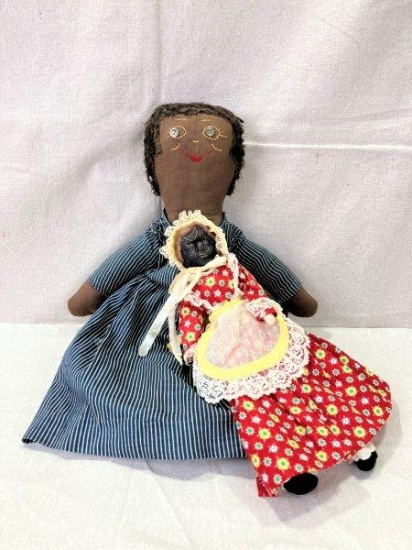 Two Handmade Folk Dolls