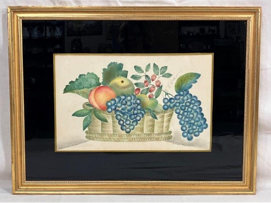 Mixed Media Still Life on Fabric by Elizabeth Mitchell