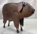 Folk Art Metal Pig