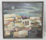 Mae (20th Century) Abstract Cityscape