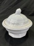 Ironstone Covered Fruit Dish