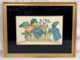 Mixed Media Still Life on Fabric by Elizabeth Mitchell