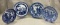 Four Pieces of 19th Century English Blue Willow Transferware