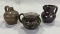 Group of Three W.J. Gordy Miniature Souvenir Pottery Pieces