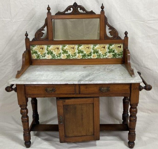 Victorian Marble-Top Washstand
