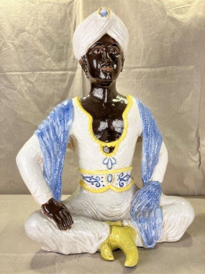 Italian Majolica Blackamoor Figure